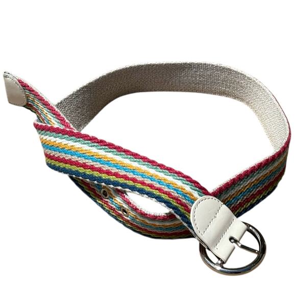 Blue & Pink Striped Men's Belt - Picture 4 of 7